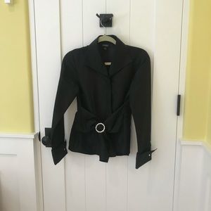 Vintage satin faux-wrap blouse